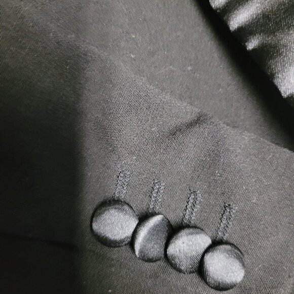 Zara Boys Black Blazer Jacket with shiny collar Size 5 - Picture 5 of 9